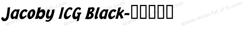 Jacoby ICG Black字体转换